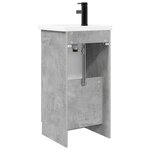 vidaXL Meuble de salle de bain avec évier Gris béton 42 x 40 x 84 5 cm