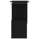 vidaXL Bureau d'angle Noir 200x50x76 cm Bois d’ingénierie