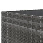 vidaXL Salon de jardin 10 Pièces avec coussins Gris Résine tressée