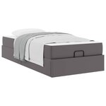 vidaXL Cadre de lit avec matelas avec matelas 2 Pièces Gris PVC