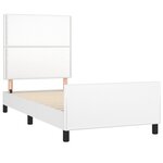vidaXL Cadre de lit avec tête de lit Blanc 90x200 cm Similicuir