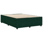 vidaXL Cadre de lit sans matelas vert foncé 160x200 cm velours