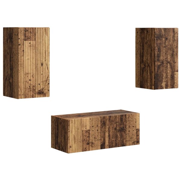vidaXL Ensemble meuble TV 6 Pièces Bois ancien Bois d'ingénierie