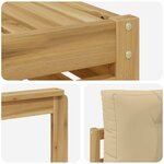 vidaXL Ensemble de canapés d'extérieur 6 pc Blanc et Beige