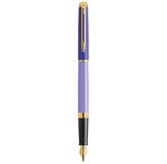 Stylo plume waterman hémisphère  laque violette  finition en plaqué or  plume moyenne plaqué or  coffret cadeau