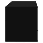 vidaXL Armoire à chaussures murale Noir 70x35x38 cm Bois d'ingénierie