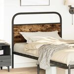 vidaXL Tête de lit chêne fumé 100 cm acier et bois d'ingénierie
