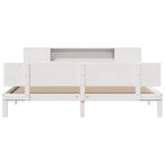 vidaXL Lit bibliothèque sans matelas blanc 180x200 cm bois pin massif