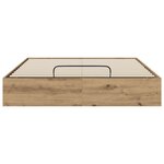 vidaXL Cadre de lit ottoman avec stockage Chêne artisanal 135 x 190 cm