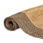 vidaXL Tapis de surface Gris 100 x 200 cm Jute