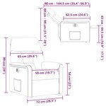 vidaXL Fauteuil inclinable électrique taupe tissu
