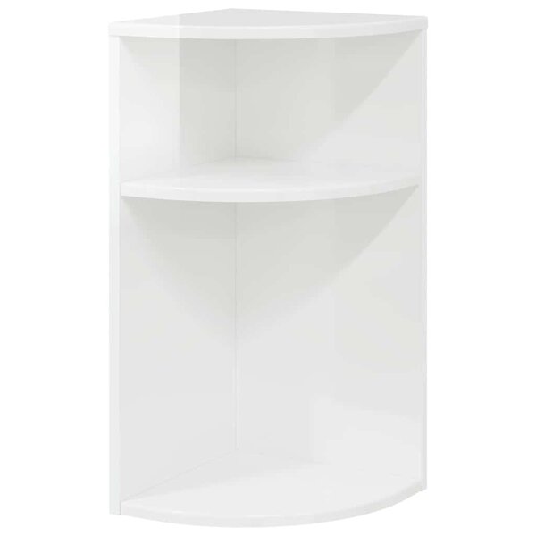 vidaXL Table d'appoint Blanc brillant 29 6 x 29 6 x 60 cm