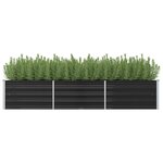vidaXL Lit surélevé de jardin Anthracite 240x80x45 cm Acier galvanisé
