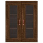 vidaXL Buffet haut Chêne marron 69 5x34x180 cm Bois d'ingénierie