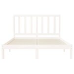 vidaXL Cadre de lit sans matelas blanc 120x200 cm bois massif