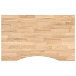 vidaXL Dessus de bureau non traité bois massif de chêne rectangulaire