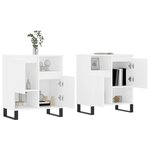 vidaXL Buffets 2 Pièces blanc bois d'ingénierie