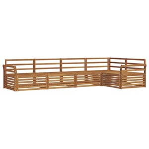 vidaXL Ensemble de canapés d'extérieur 5 pc Naturel