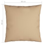 vidaXL Coussins décoratifs 4 Pièces beige 60x60 cm tissu