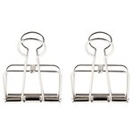 18 pinces double-clip argenté 19 mm