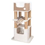 Arbre à chat LUCANO - 110 cm - Blanc/Taupe