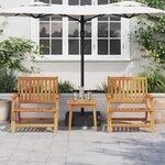 vidaXL Ensemble de chaises de jardin avec table 3 Pièces en bois d'acacia