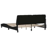vidaXL Cadre de lit sans matelas noir 180x200 cm tissu
