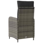 vidaXL Chaise de jardin inclinable Gris et Gris foncé