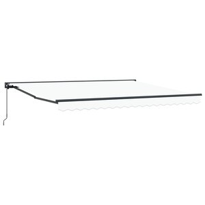 vidaXL Auvent Rétractable Blanc 400x300 cm tissu