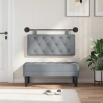 vidaXL Tête de lit suspendue Avec lumière LED Gris clair Tissu