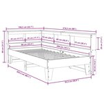 vidaXL Lit bibliothèque sans matelas cire marron 90x200 cm pin massif