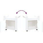 vidaXL Chariot de bureau Blanc 60x45x60 cm Bois d'ingénierie