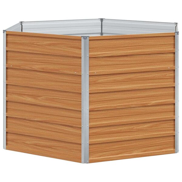 vidaXL Jardin surélevé Marron Clair 129 x 129 x 77 cm Acier galvanisé