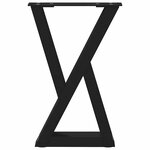 vidaXL Pieds de table basse 2 pièces Noir 38 x (42-43 3) cm Acier