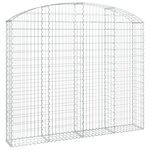 vidaXL Panier de gabions arqué 200x30x160/180 cm Fer galvanisé
