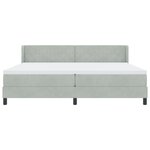 Lit à ressort Box avec matelas Gris clair 200x200 cm Velours