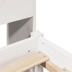 vidaXL Lit bibliothèque sans matelas blanc 90x200cm bois de pin massif