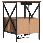 vidaXL Cabinet de chevet 2 Pièces Chêne fumé 41.5 x 40.5 x 55 cm