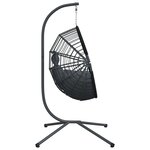 vidaXL Chaise suspendue en forme d'œuf avec support anthracite