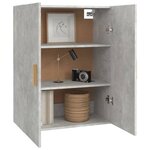 vidaXL Armoire murale suspendue Gris béton 69 5x34x90 cm