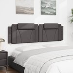 vidaXL Coussin de tête de lit gris 180 cm similicuir