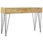 vidaXL Table console 120x35x76 cm Teck massif