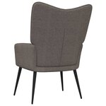 vidaXL Chaise de relaxation avec tabouret Taupe Tissu