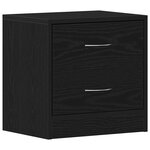 vidaXL Tables de chevet 2Pièces chêne noir 40x30x40cm bois d'ingénierie
