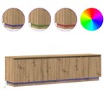 vidaXL Meuble TV avec LED Chêne Artisan 180x38x49 cm Bois d'ingénierie