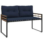 vidaXL Banc à couches en bois Uni Bleu marine 114 x 55 x 77 cm