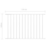 vidaXL Panneau de clôture Acier enduit de poudre 1 7x1 25 m Blanc