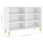 vidaXL Buffet blanc 103 5x35x70 cm bois d'ingénierie