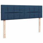 vidaXL Lit ottoman avec matelas bleu 140x190 cm tissu