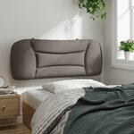 vidaXL Coussin de tête de lit Hvar taupe 100 cm tissu